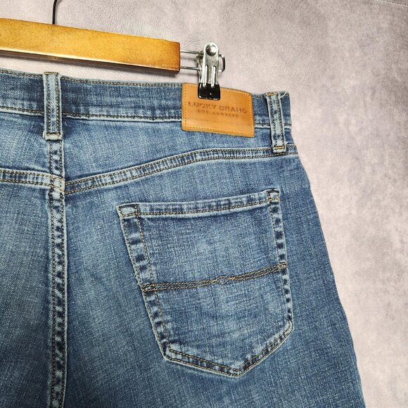 Lucky Brand 121 Slim Straight Jeans Mens 34x32 Blue Denim Stretch Classic Casual - Picture 5 of 16